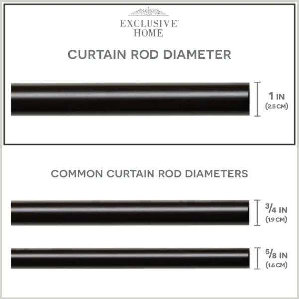 Curtain Rods & Hardware-Kirkland's Home Matte Bronze Eleanor Curtain Rod Set, 120 In.