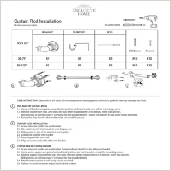 Curtain Rods & Hardware-Kirkland's Home Matte Bronze Hyde Wrap Around Curtain Rod, 120 In.