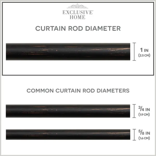 Curtain Rods & Hardware-Kirkland's Home Matte Bronze Modern Twist Curtain Rod, 72 In.