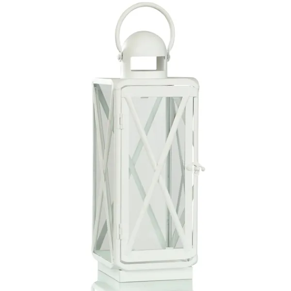 Lanterns-Kirkland's Home Matte Lattice Lanterns, Set Of 2 White