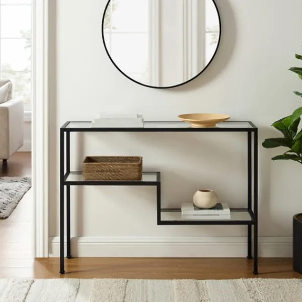 Console Tables-Kirkland's Home Matte Multi Level Console Table Black