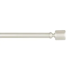 Curtain Rods & Hardware-Kirkland's Home Matte Nickel Rhys Cylinder Curtain Rod, 72 In.