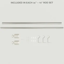 Curtain Rods & Hardware-Kirkland's Home Matte Nickel Rhys Cylinder Curtain Rod, 72 In.