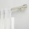 Curtain Rods & Hardware-Kirkland's Home Matte Nickel Rhys Cylinder Curtain Rod, 120 In.