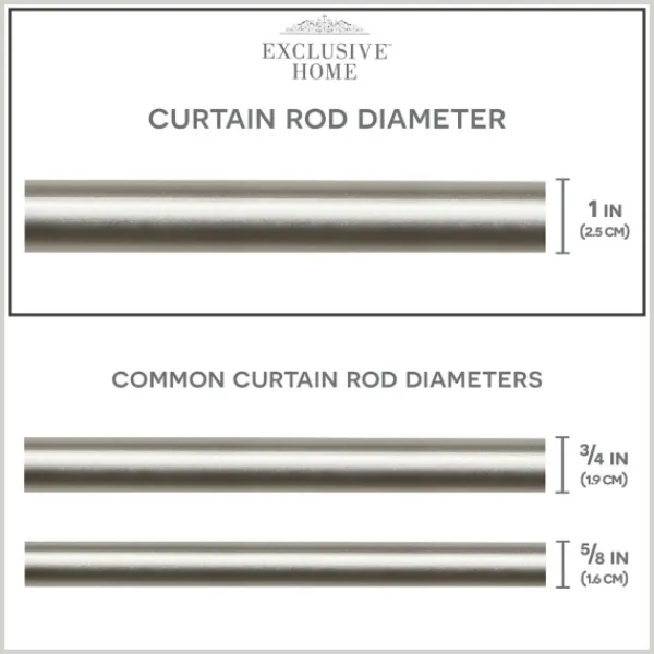 Curtain Rods & Hardware-Kirkland's Home Matte Nickel Stacked Cylinder Curtain Rod, 72 In.