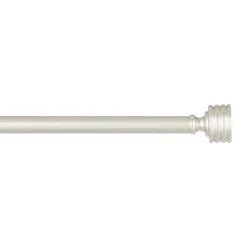 Curtain Rods & Hardware-Kirkland's Home Matte Nickel Stacked Cylinder Curtain Rod, 120 In.