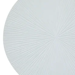 Wall Plaques-Kirkland's Home Matte Ribbed Sunburst Wall Plates, Set Of 3 White