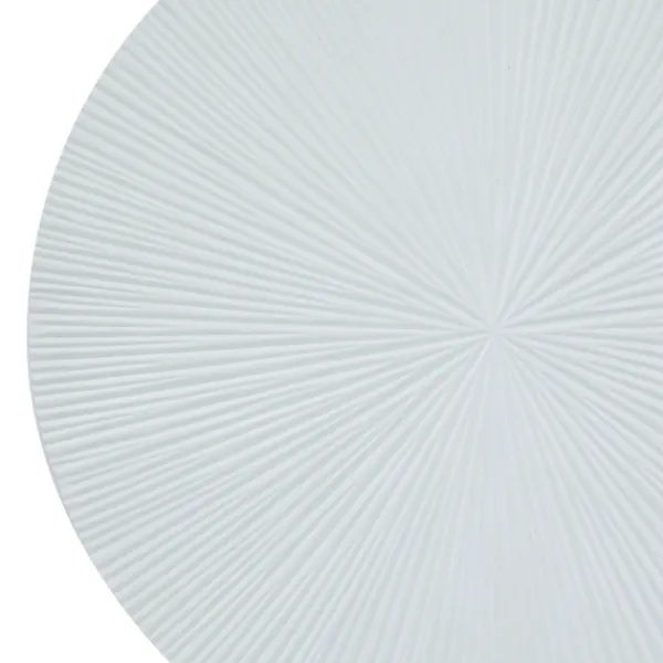 Wall Plaques-Kirkland's Home Matte Ribbed Sunburst Wall Plates, Set Of 3 White