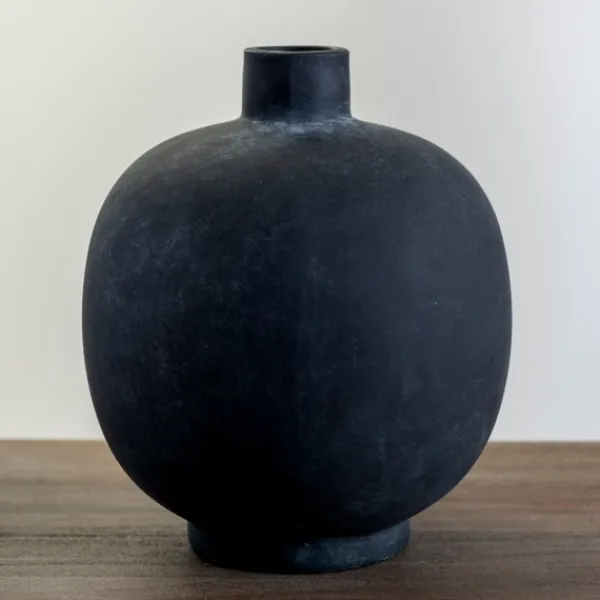 Vases-Kirkland's Home Matte Round Vase Black