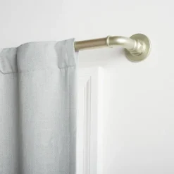Curtain Rods & Hardware-Kirkland's Home Matte Silver Hyde Wrap Around Curtain Rod, 72 In.