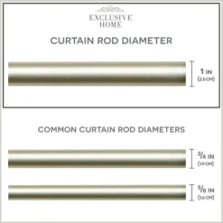 Curtain Rods & Hardware-Kirkland's Home Matte Silver Hyde Wrap Around Curtain Rod, 120 In.