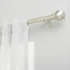 Curtain Rods & Hardware-Kirkland's Home Matte Silver Modern Twist Curtain Rod, 120 In.