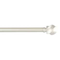Curtain Rods & Hardware-Kirkland's Home Matte Silver Modern Twist Curtain Rod, 120 In.