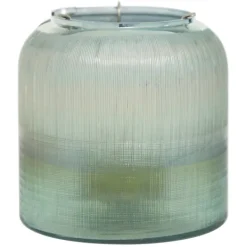 Candle Holders-Kirkland's Home Matte Turquoise Glass Candle Holder Blue