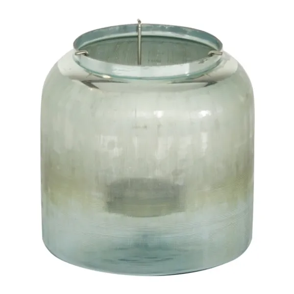 Candle Holders-Kirkland's Home Matte Turquoise Glass Candle Holder Blue