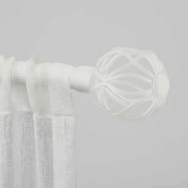 Curtain Rods & Hardware-Kirkland's Home Matte White Open Sphere Curtain Rod, 72 In.