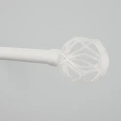 Curtain Rods & Hardware-Kirkland's Home Matte White Open Sphere Curtain Rod, 72 In.