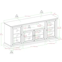 Tv Stands & Media Consoles-Kirkland's Home Matte Wood Highboy Tv Stand Black