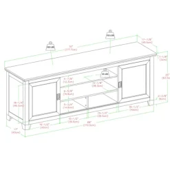 Tv Stands & Media Consoles-Kirkland's Home Matte Wood Sliding Doors Media Console Black