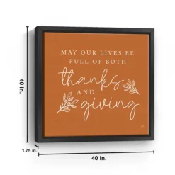 Wall Quotes & Signs-Kirkland's Home May Our Lives Giclee Canvas Wall Plaque Orange
