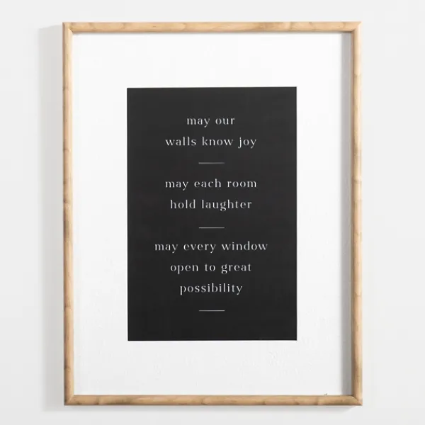 Wall Quotes & Signs-Kirkland's Home May Our Walls Know Joy Framed Wall Plaque White/Black
