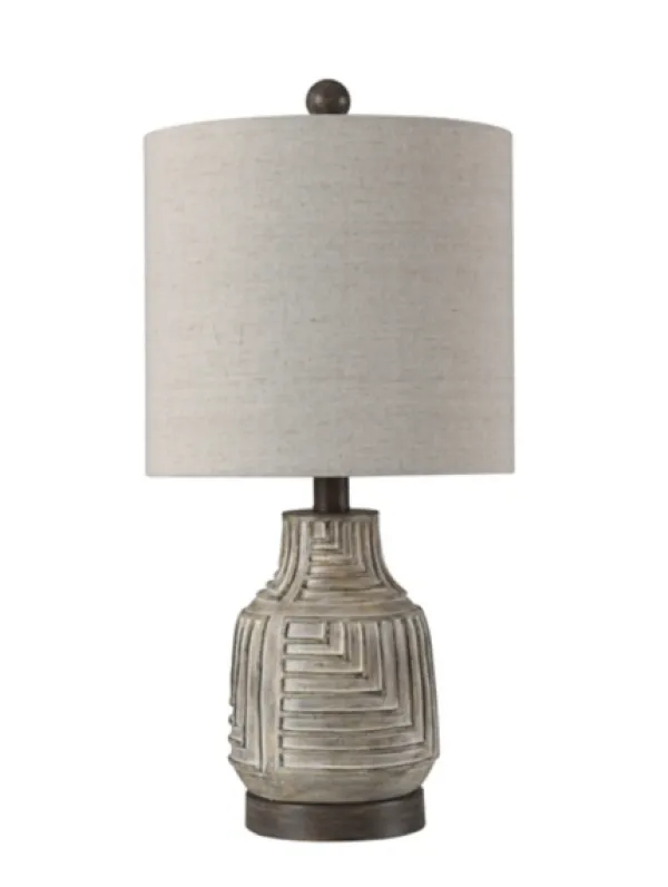 Table Lamps-Kirkland's Home Maze Design Table Lamp Tan