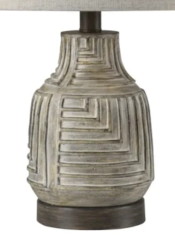 Table Lamps-Kirkland's Home Maze Design Table Lamp Tan