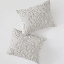 Comforters-Kirkland's Home Medallion California King 3-Pc. Comforter Set Gray