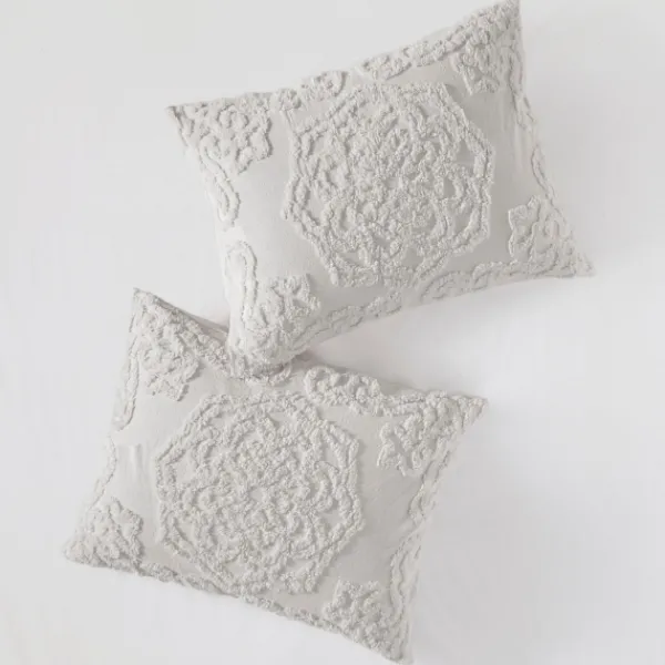 Comforters-Kirkland's Home Medallion California King 3-Pc. Comforter Set Gray