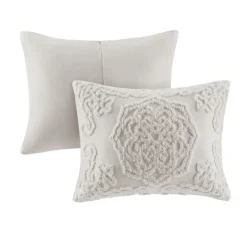 Comforters-Kirkland's Home Medallion California King 3-Pc. Comforter Set Gray