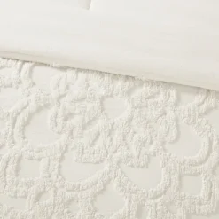 Comforters-Kirkland's Home Medallion California King 3-Pc. Comforter Set White