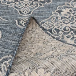 Outdoor Rugs-Kirkland's Home Medallion Devora Indoor/Outdoor Area Rug, 7X9 Gray