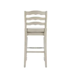 Bar Stools & Counter Height Stools-Kirkland's Home Melvin Distressed Wash Bar Stool White