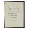 Framed Art-Kirkland's Home Memory Dr. Seuss Quote Framed Art Print Tan