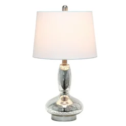 Table Lamps-Kirkland's Home Mercury Glass Curvy Table Lamp White