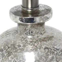 Table Lamps-Kirkland's Home Mercury Hammered Glass Shade Table Lamp White