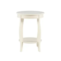 Accent & End Tables-Kirkland's Home Merryweather Off White Accent Table Ivory