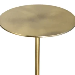 Accent & End Tables-Kirkland's Home Metal & Round Black Base Cocktail Table Gold