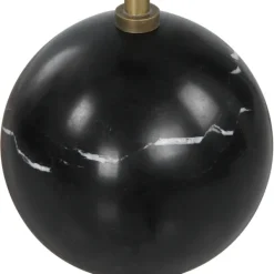 Accent & End Tables-Kirkland's Home Metal & Round Black Base Cocktail Table Gold