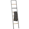 Decorative Accents-Kirkland's Home Metal And Fir Wood Leaning Ladder With Hooks Black/Brown