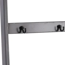 Decorative Accents-Kirkland's Home Metal And Fir Wood Leaning Ladder With Hooks Black/Brown