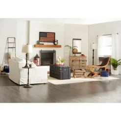 Decorative Accents-Kirkland's Home Metal And Fir Wood Leaning Ladder With Hooks Black/Brown