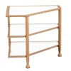 Tv Stands & Media Consoles-Kirkland's Home Metal And Glass Corner Tv Stand Gold