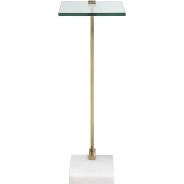 Accent & End Tables-Kirkland's Home Metal And Glass Top Accent Table Gold