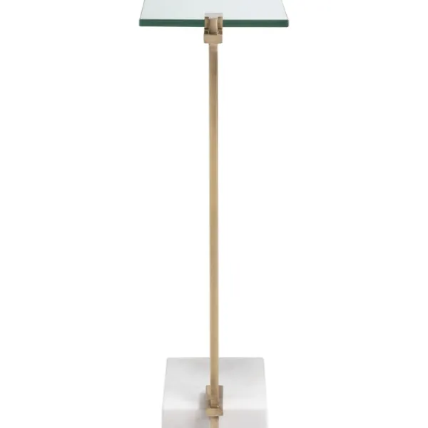 Accent & End Tables-Kirkland's Home Metal And Glass Top Accent Table Gold