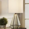 Table Lamps-Kirkland's Home Metal And Seeded Glass Cage Table Lamp White