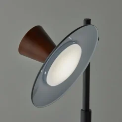 Table Lamps-Kirkland's Home Metal And Walnut Wood Table Lamp Black