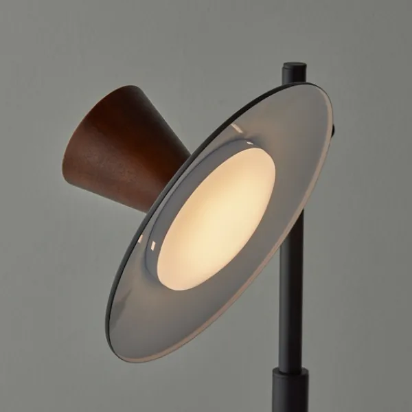 Table Lamps-Kirkland's Home Metal And Walnut Wood Table Lamp Black