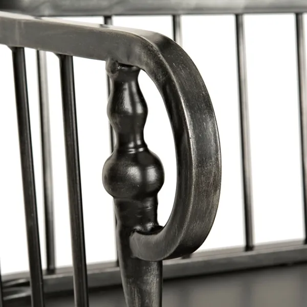 Entryway Furniture-Kirkland's Home Metal And Wood Amy Bench Black