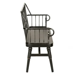 Entryway Furniture-Kirkland's Home Metal And Wood Amy Bench Black